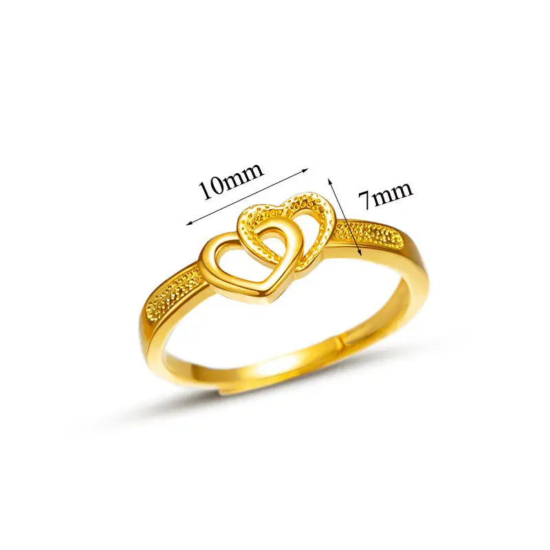 💞 Gold plated Retro Heart Ring
