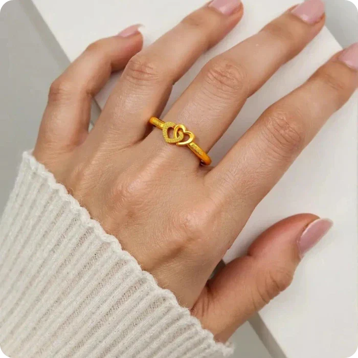 💞 Gold plated Retro Heart Ring