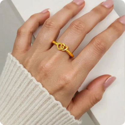 💞 Gold plated Retro Heart Ring