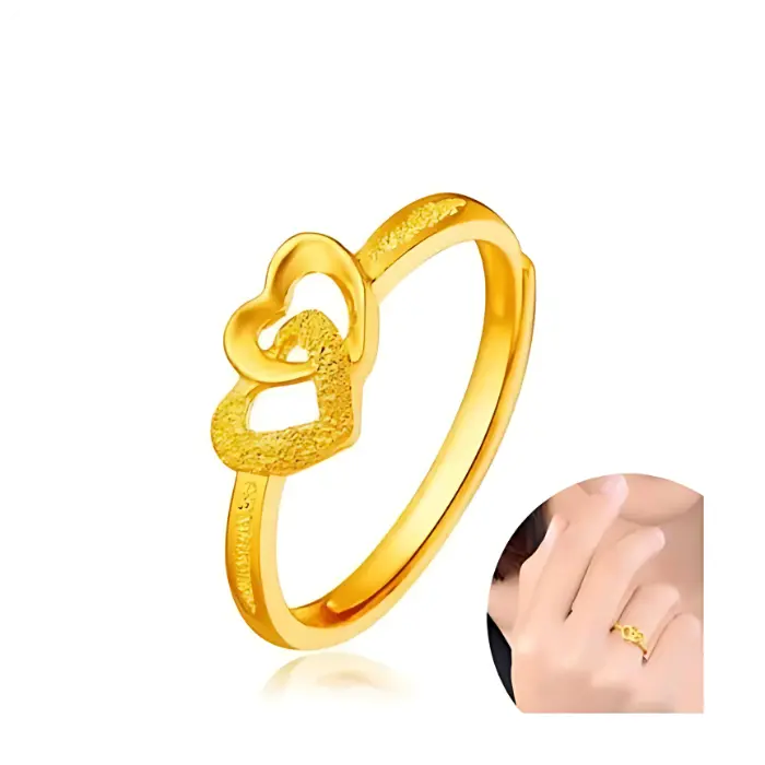 💞 Gold plated Retro Heart Ring