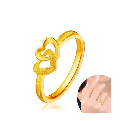 💞 Gold plated Retro Heart Ring